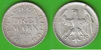 Weimarer Republik 3 Mark hübsch -