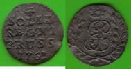 Schilling 1761 Brandenburg-Preußen russische Besatzung, Elisabeth I. 1741-1761, selten ss+/ss-vz, etwas Belag, kl. Druckstelle am Rand