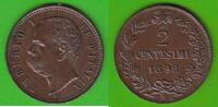 Italien 2 Centesimi Umberto I. 1878-1900, sehr hübsch -