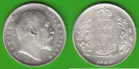 Britisch-Indien 1 Rupee Edward VII. 1901-1910, sehr hübsch -