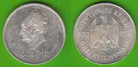 Weimarer Republik 3 Reichsmark Goethe, proof, PP, sehr selten in dieser Ausführung -