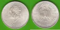 Weimarer Republik 5 Reichsmark Goethe, hübsch, selten -