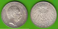 Sachsen 2 Mark Albert 1873-1902, sehr hübsch -