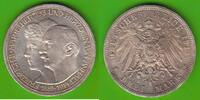 Anhalt 3 Mark Friedrich II. 1904-1918, Silberne Hochzeit des Herzogpaares, hübsch -