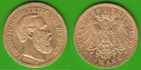 Hessen 10 Mark GOLD, Ludwig IV. 1877-1892, selten -