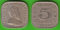 Ceylon 5 Cents Edward VII. 1901-1910, hübsch -