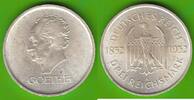 Weimarer Republik 3 Reichsmark Goethe -
