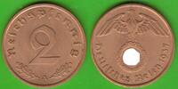 Drittes Reich 2 Reichspfennig sehr hübsch -