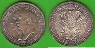 Preußen 3 Mark Wilhelm II. 1888-1918, Uni Breslau, toll erhalten -