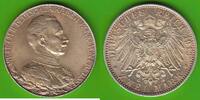 2 Mark 1913 Preußen Wilhelm II. 1888-1918, Regierungsjubiläum, toll erhalten fast Stempelglanz
