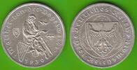 3 Reichsmark 1930 A Weimarer Republik Walther von der Vogelweide, hübsch vz+, winziger Randfehler