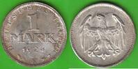1 Mark 1924 E Weimarer Republik hübsch vz/vz-st, minimale Kratzer