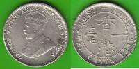 Hong Kong 10 Cents George V. 1910-1936, toll erhalten -
