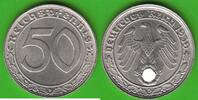Drittes Reich 50 Reichspfennig 1939 D sehr hübsch vz-st/fast st 72,50 EUR  zzgl. 4,00 EUR Versand