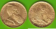 Albanien 20 Franga Ari 1927 V GOLD, Zogu I. Präsident 1925-1928, König 1928-1939, selten vz-st/fast st