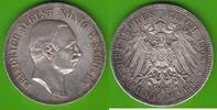 Sachsen 5 Mark Friedrich August III. 1904-1918, sehr hübsch -