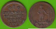 Braunschweig-Wolfenbüttel 1 Pfennig Karl I. 1735-1780, Wilder Mann -