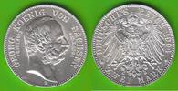 Sachsen 2 Mark Georg 1902-1904, auf seinen Tod, sehr hübsch -