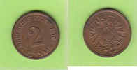 Kaiserreich 2 Pfennig selten, toll erhalten