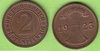 Weimarer Republik 2 Rentenpfennig toll erhalten