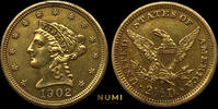 2,5 DOLLARS 1902 USA LIBERTY HEAD GOLD 