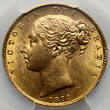 Great Britain Sovereign 1872 Victoria, Shield type, Die #108 MS64