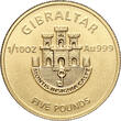 Gibraltar 5 Pounds 1/10 oz, Offizielle Goldmünze der UEFA-Fußball-Europameisterschaft 2024 PP