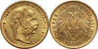 Austria 8 Florins / 20 Francs 1883 Francis Joseph I, Scarce date VZ- 1000,00 EUR kostenloser Versand
