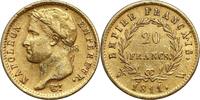 France Napoleon I, Lille 20 Francs 1811-W SS+