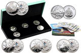 CHINA  Set of 5 coins, 4 x 5 Yuan 2022 + NIUE 1$ 2021, Olympic Games in Beijing PP