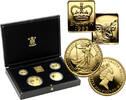 UNITED KINGDOM 10 Pounds to 100 Pounds Set of four Gold Coins, Elizabeth II -