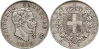 Italy 5 Lire Victor Emanuel II, Rome Mint -