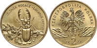 POLAND 2 Zlotys Stag Beetle (Lucanus cervus) -