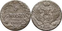 RUSSIAN PARTITION OF POLAND 5 Groszy Nikolai I, Warsaw -