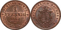 Germany (Saxony) 1 Pfennig Johann, Dresden Mint -