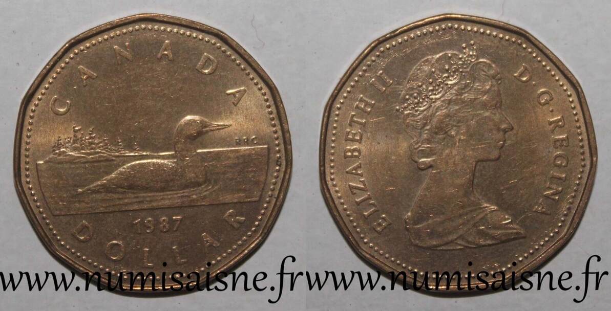 Canada KANADA KM 157 1 DOLLAR 1987 Eistaucher SS MA Shops canada-kanada-km-157-1-dollar-1987-eistaucher-ss-ma-shops