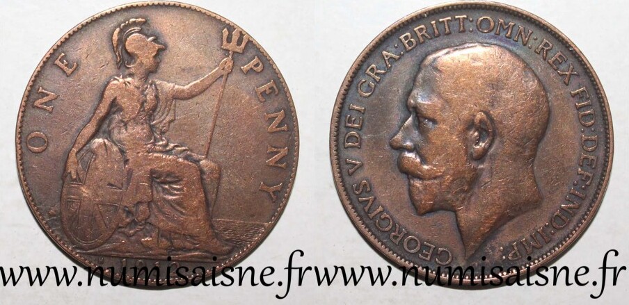 Grande Bretagne GROSSBRITANNIEN KM 810 1 PENNY 1912 GEORGE V S grande-bretagne-grossbritannien-km-810-1-penny-1912-george-v-s