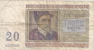 Belgique 20 Francs BELGIEN - PICK 132 - 20 FRANCS - 03.04.1956 - SS -