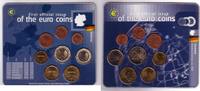Allemagne Coffrets Brillant Universel DEUTSCHLAND - Münzsatz 8 Münzen 2002 F - Stuttgart - FIRST OFFICIAL ISSUE OF THE EURO COINS -