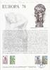 France 75 - PARIS - DOCUMENT PHILATELIQUE - TIMBRES 1.00 ET 1.50 FRANCS - 06/05/1978 - EUROPA 78 -