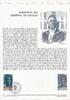 France 52 - COLOMBEY LES DEUX EGLISES - 75 PARIS - DOCUMENT PHILATELIQUE - TIMBRE 1 FRANC - 18/06/1977 - MEMORIAL DU GENERAL DE GAULLE -