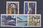 Polynésie française Lot de timbres FRANZÖSISCHE POLYNESIEN - 20 + 40 + 60 + 80 +100 FRANCS - KÜNSTLER -