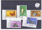 Congo Lot de timbres KONGO - 5 BRIEFMARKEN - 16.8.1971 - SCHMETTERLINGE -