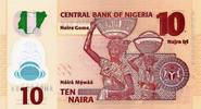 Nigeria 10 Naira NIGERIA - PICK 39 - 10 NAIRA 2013 - POLYMER - VZ-ST -