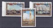 Mali Lot de timbres MALI - 3 BRIEFMARKEN - 130 FRANCS + 270 FRANCS + 280 FRANCS - UNESCO - VENEDIG -