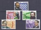 Cuba Lot de timbres KUBA - 5 BRIEFMARKEN - 1, 2, 3, 13, 30 CENTAVOS - 1976 - SCHACH SPIELER -