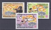 Tchad Lot de timbres TSCHAD - 3 BRIEFMARKEN - 100, 130 ET 150 FRANCS - 1972 - O.S. VON MÜNCHEN -