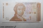 Croatie 1 Dinar KROATIEN - PICK 16 - 1 DINAR - 08.10.1991 -