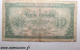 Belgique 10 Francs BELGIEN - PICK 122 - 10 FRANCS - 2 BELGAS - 01/02/1943 -