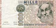 Italie 1.000 Lire ITALIEN - PICK 109 a - 1 000 LIRE - 06/01/1982 -
